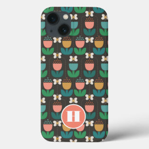 Case-Mate iPhone Case Bumble Bee & Tulips Rose & Noir Monogramme initial