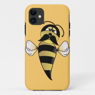 Coque iPhone 11 Bumble Bee with Mustache