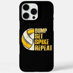 Coques iPhone 16 Pro Max Bump Set Spike Répéter Volleyball Funny