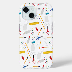 Coque Pour iPhone 15 Bureau scolaire et artisanat Fournitures Motif
