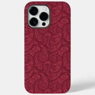 Coque Pour Pour iPhone 14 Pro Max Burgundy Paisley
