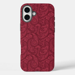 Coques iPhone 16 Plus Burgundy Paisley
