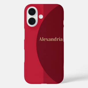 Coques iPhone 16 Burgundy rouge personnalisé