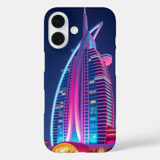 Coques iPhone 16 Burj Al Arab Night View Icone Dubaï Skyline Mobi