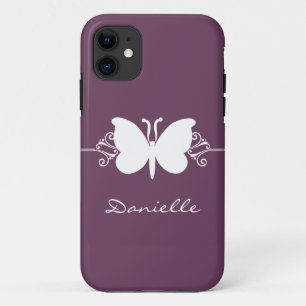 Coques Pour iPhone Butterfly Swirl BT iPhone 5 Coque, violet