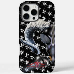 COQUES iPhone 16 PRO MAX BW ! AVERTISSEMENT BIOHAZARD ! CRÂNE