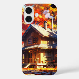 Coques iPhone 16 Cabine forestier d'automne