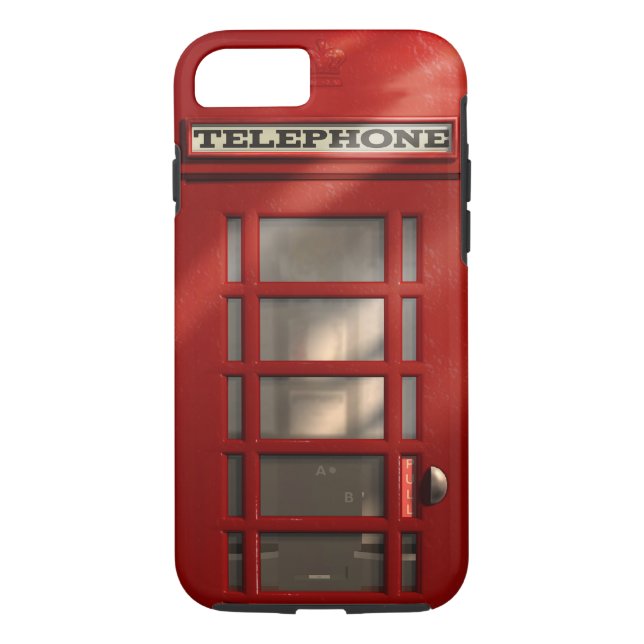 Coques Case-Mate iPhone Cabine téléphonique rouge britannique vintage (Dos)