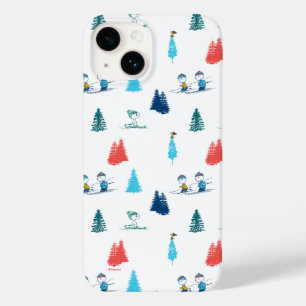 Coque Pour iPhone 14 cacahuètes Ski d'hiver Motif des pistes