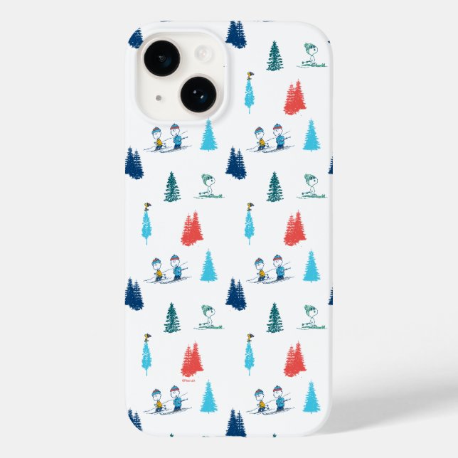 Coques Case-Mate iPhone cacahuètes | Ski d'hiver Motif des pistes (Verso)