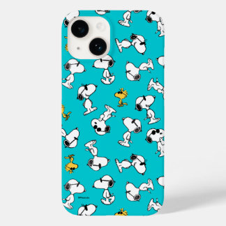 Coque Pour iPhone 14 cacahuètes | Snoopy & Lunettes de soleil Motif