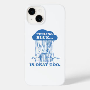 Coque Pour iPhone 14 cacahuètes Snoopy Sentiment Bleu Est OK Aussi