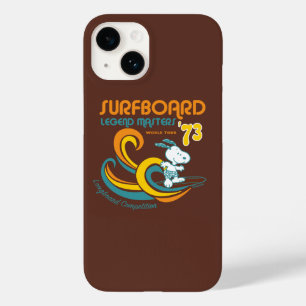 Coque Pour iPhone 14 cacahuètes   Snoopy Surboard Longboard Competition