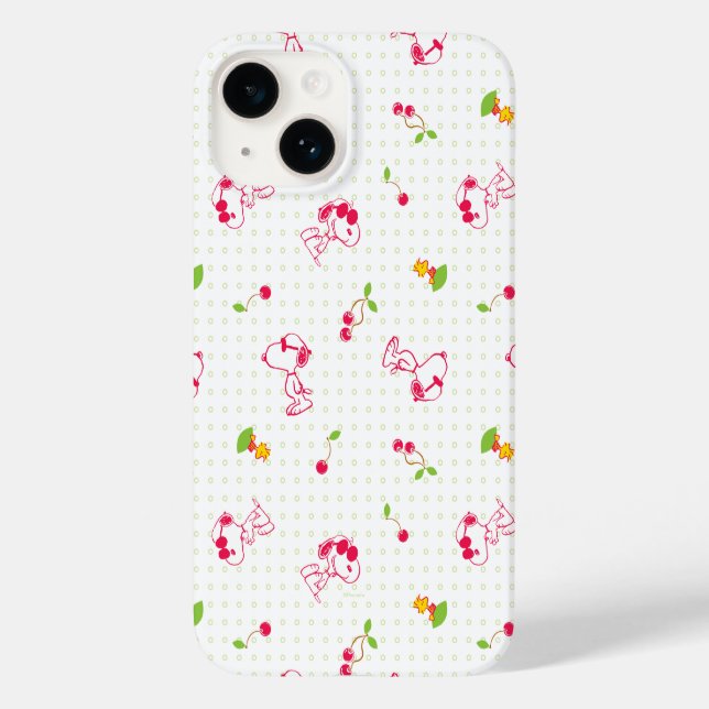 Coques Case-Mate iPhone cacahuètes | Snoopy & Woodstock Cherry Motif (Verso)