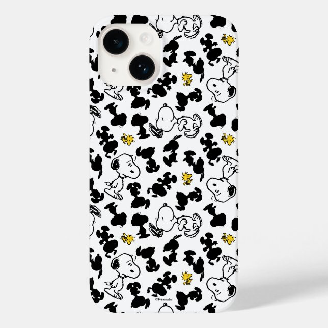 Coques Case-Mate iPhone cacahuètes | Snoopy & Woodstock Shadow Motif (Verso)