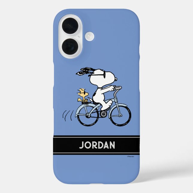 Coques Case-Mate iPhone cacahuètes | Vélo Snoopy & Woodstock (Verso)
