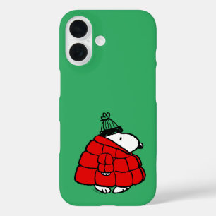 Coques iPhone 16 cacahuètes   Veste Snoopy Red Puffer