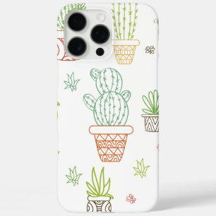 Coques iPhone 16 Pro Max Cactus colorés Plantes de pots intérieurs