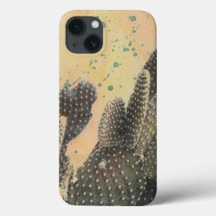 Etui iPhone 13 Cactus du désert Plat vert