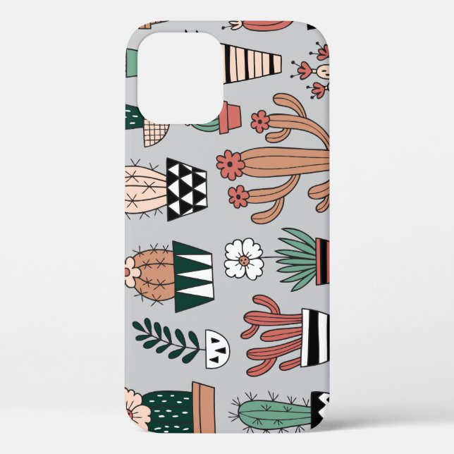 Coques Case-Mate iPhone Cactus en fleurs mignons : Motif à main (Verso)