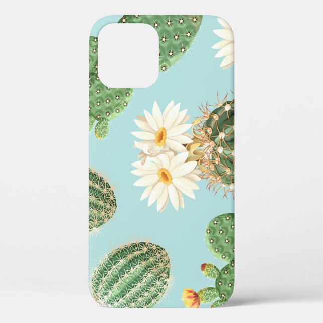 Coques Case-Mate iPhone Cactus, fleurs roses : décor clair (Verso)