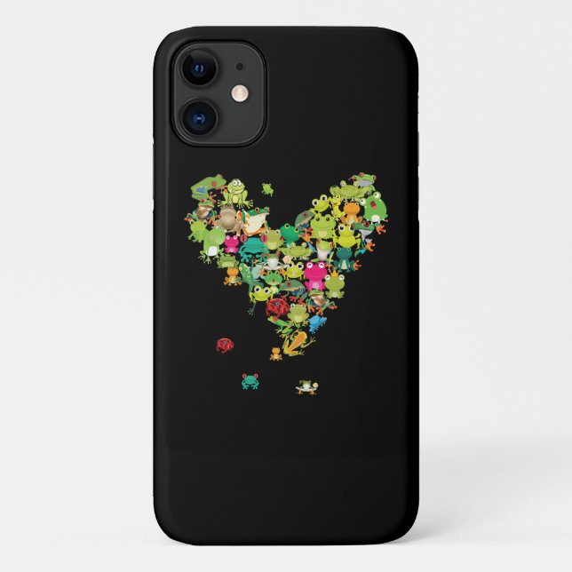 Coques Case-Mate iPhone Cadeau de grenouille| Grenouilles cardiaques (Dos)