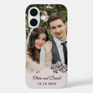 Coques iPhone 16 Cadeau de mariage personnalisé avec photo