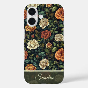 Coques iPhone 16 Cadeau de mariage tendance Rose Fleur personnalisé