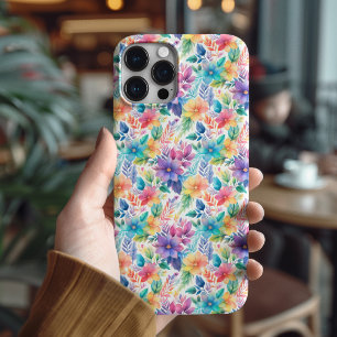 Coques iPhone 16 Pro Cadeau esthétique botanique pastel féminin pour el