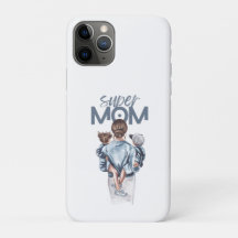 Cadeau personnalisé pour Super Maman avec fils et