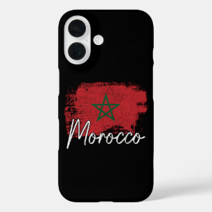 Coques iPhone 16 Cadeau pour amateur de football marocain Drapeau M