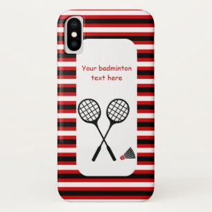 Coque Case-Mate Pour iPhone Cadeaux de badminton, racquet et rubans