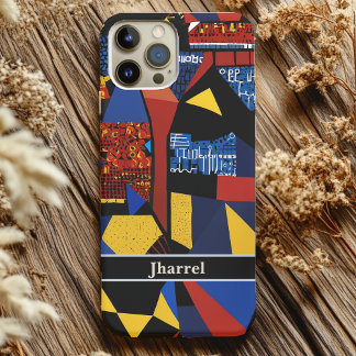 Coques iPhone 16 Cadeaux de retraite Abstraits pour papa afro-améri