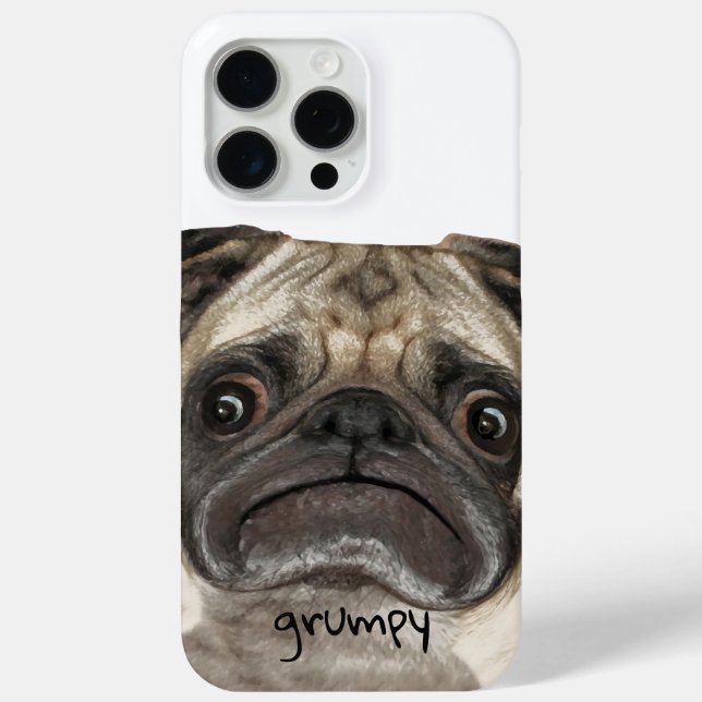 Coques Case-Mate iPhone Cadeaux Grumpy Puggy (Verso)