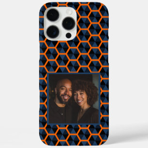 Coques iPhone 16 Pro Max Cadeaux Personnels Artistiques Motif Hexagone