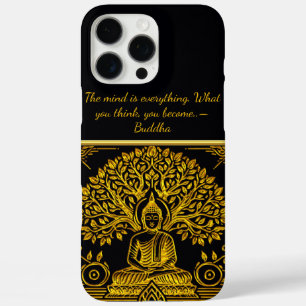 Coques iPhone 16 Pro Max Cadre feutré pour Bouddha d'or