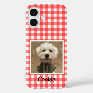 Coques iPhone 16 Cadre Photo Personnalisé Pays Buffalo Rouge Check 