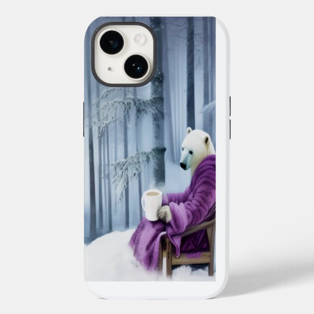 Coques Case-Mate iPhone Café à boire à l'ours polaire (Verso)