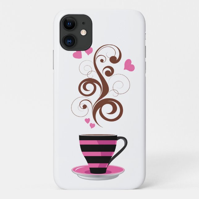 Coques Case-Mate iPhone Café, Café Arabica, Café Noir, Coeurs (Dos)