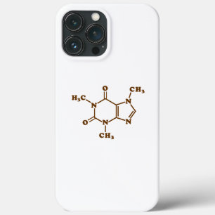 iPhone 13 Pro Max Coque Café caféine Formule chimique moléculaire