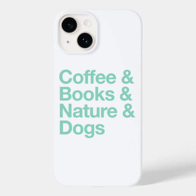 Coques Case-Mate iPhone Café & Livres & Nature & Chiens Téléphone Case (Tu (Verso)