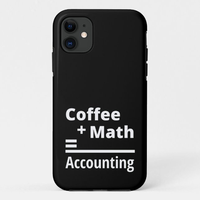 Coques Case-Mate iPhone Café + Math = Comptabilité (Dos)