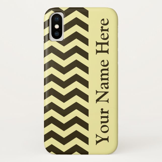 Coques Case-Mate iPhone Café Mocha Cream Chevrons neutres (Dos)