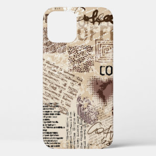 Case-Mate iPhone Case Café. motif de café Abstrait sur fond brun