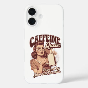 Coques iPhone 16 Cafeine Queen - Java & Sarcasm Retro Design