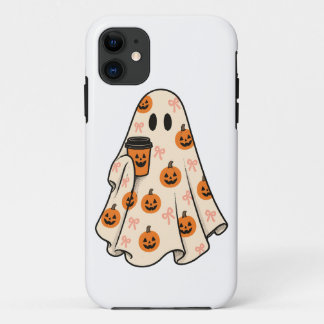Case-Mate iPhone Case Cafetière Coquette Fantôme Citrouille Épices Hallo