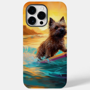 Coque Pour Pour iPhone 14 Pro Max Cairn Terrier Plage Surf Peinture
