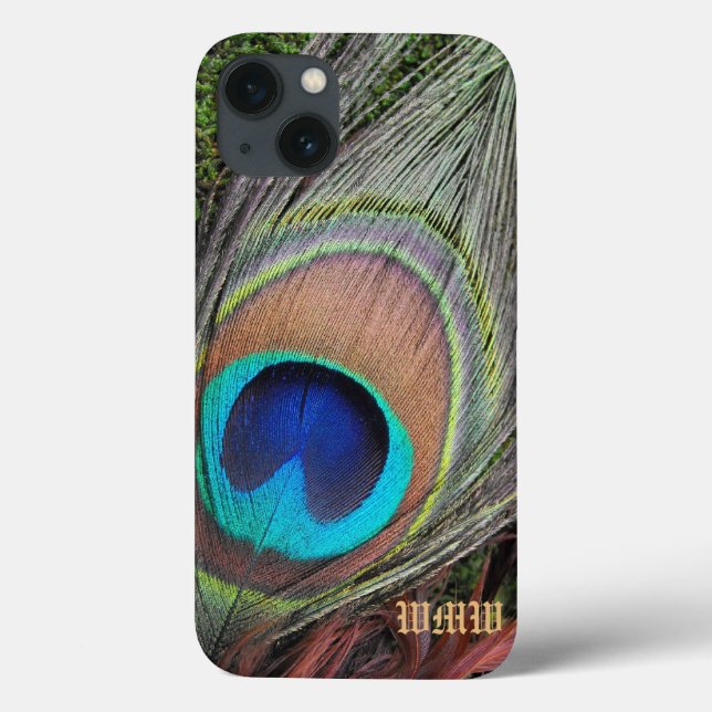 Coques Case-Mate iPhone Caisse audacieuse de Blackberry de plume de paon (Verso)