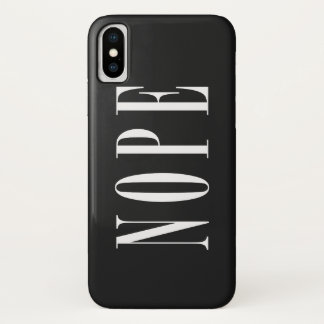 Case-Mate iPhone Case Caisse blanche de téléphone des textes de Nope