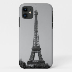 Coque iPhone 11 Caisse blanche et noire vintage d'iPod 5 de Tour